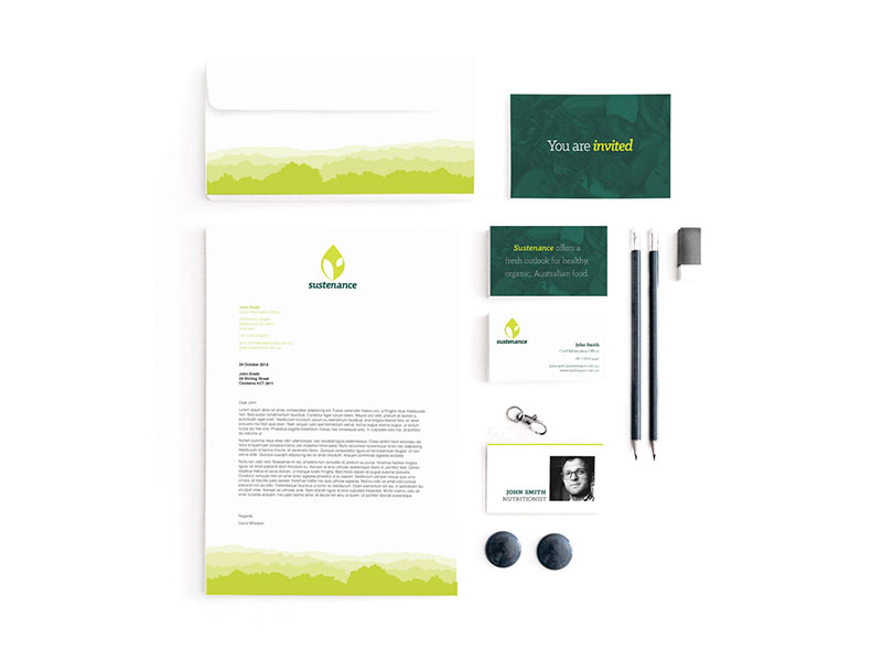 Sustenance Brand Identity Mockup